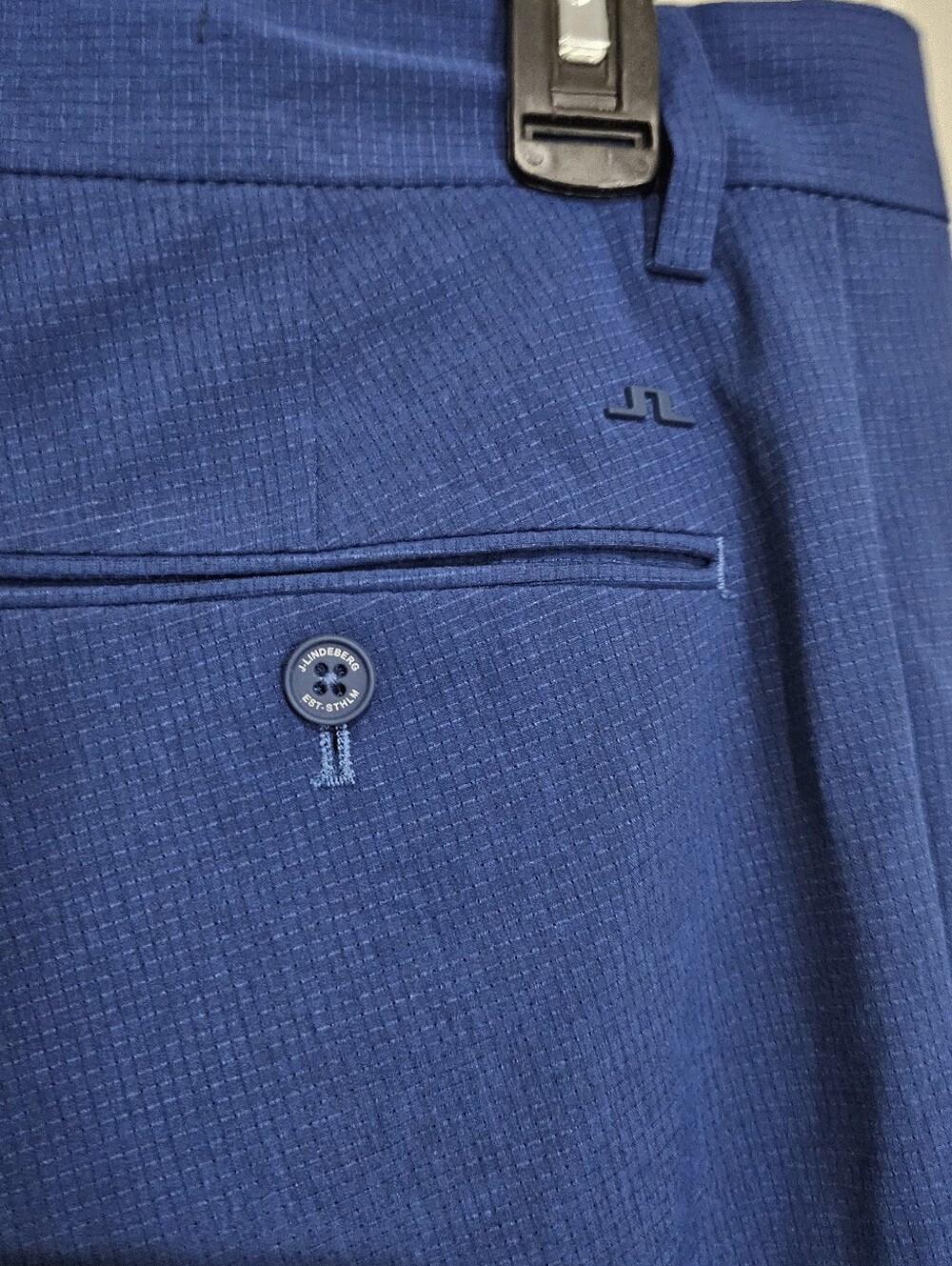 J.Lindeberg Vent Golf Pants Men's Size 32x34 Blue Performance Stretch Flat Front - Picture 10 of 12